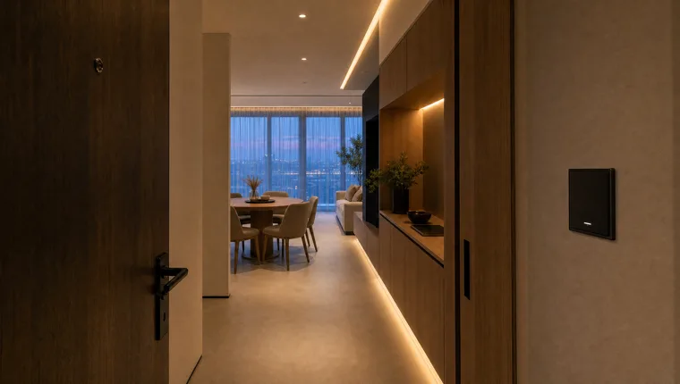 Arriving home as the lights lift